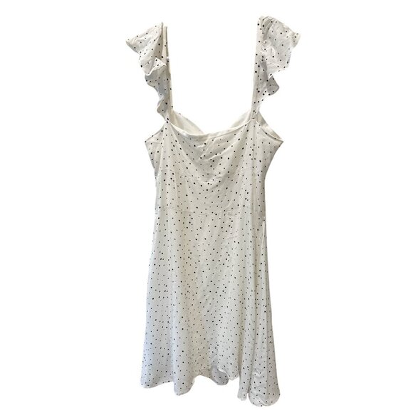 Gianni Bini Hannah Sweetheart White Polka Dot Viscose Dress Size 10, Good Cond - Picture 5 of 8